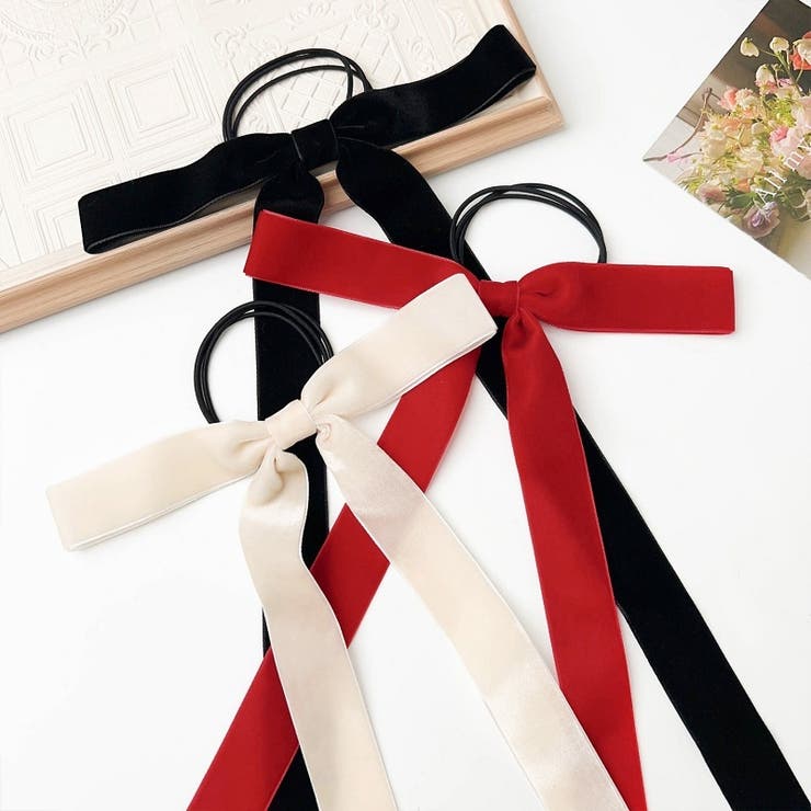 ヘアゴム ロングリボン付き 髪ゴム | PlusNao | 詳細画像2 