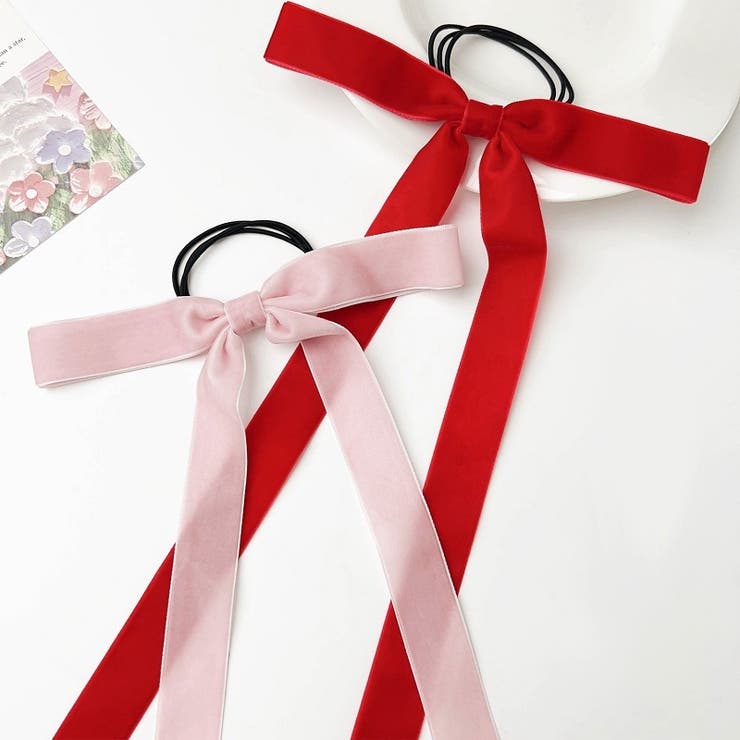 ヘアゴム ロングリボン付き 髪ゴム | PlusNao | 詳細画像4 