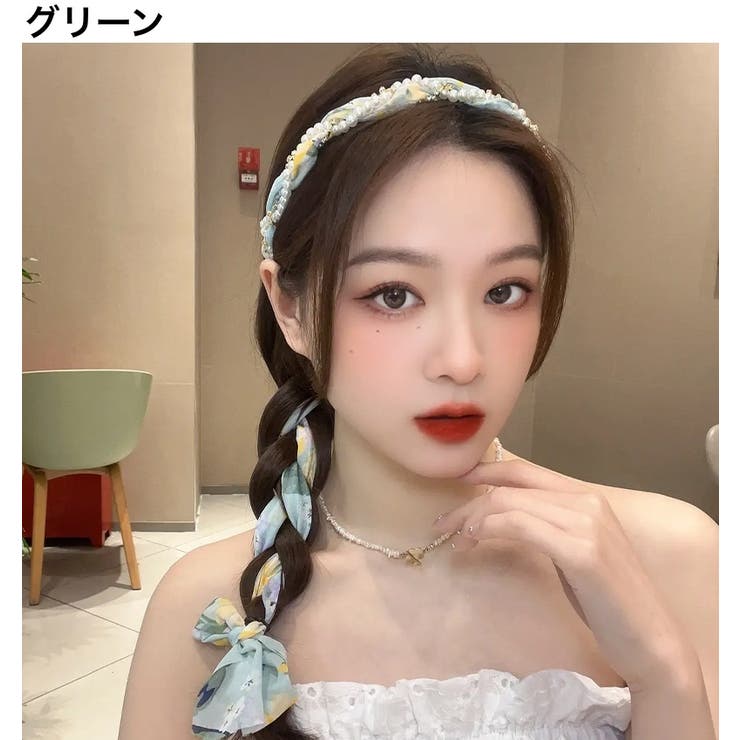 カチューシャ リボン付き レディース[品番：FQ000195945