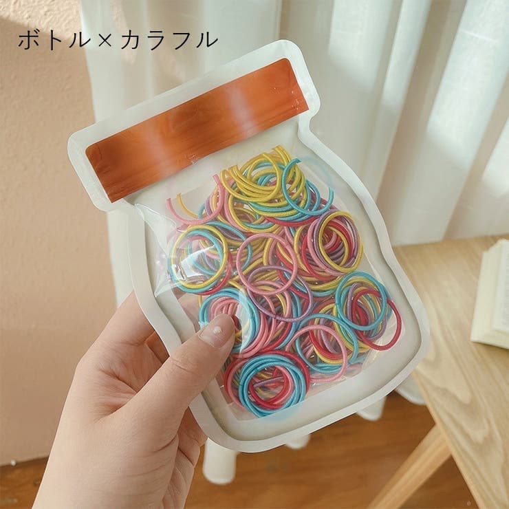 ヘアゴム 100個入り 袋付き | PlusNao | 詳細画像8 