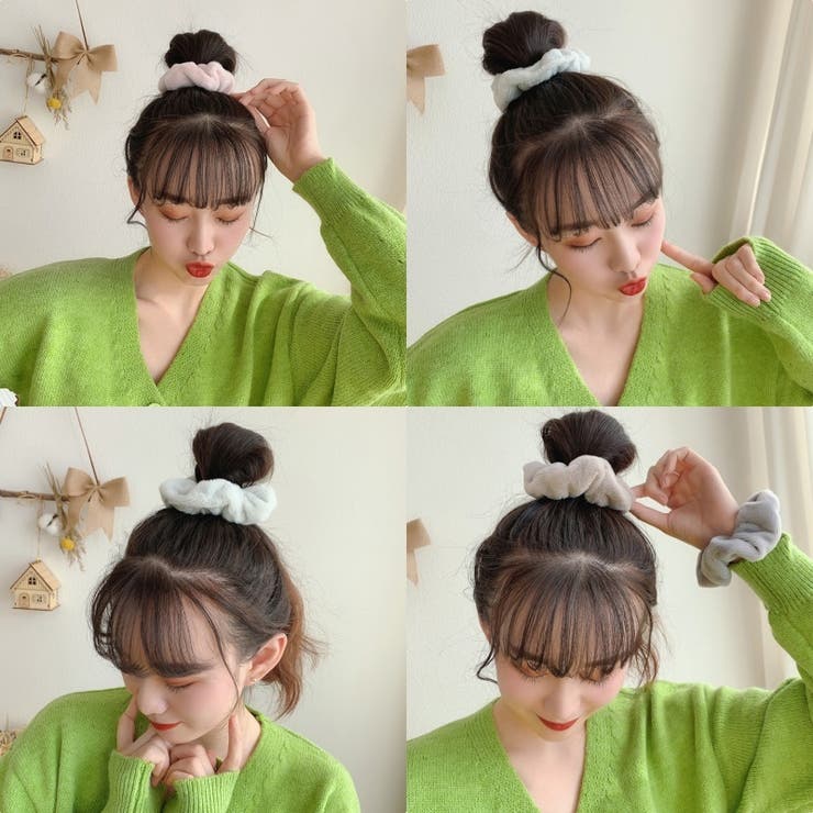 ヨー☆ ヘアゴムご確認用 シュシュ 2個セット ヘアゴム[品番：FQ000233281]｜PlusNao