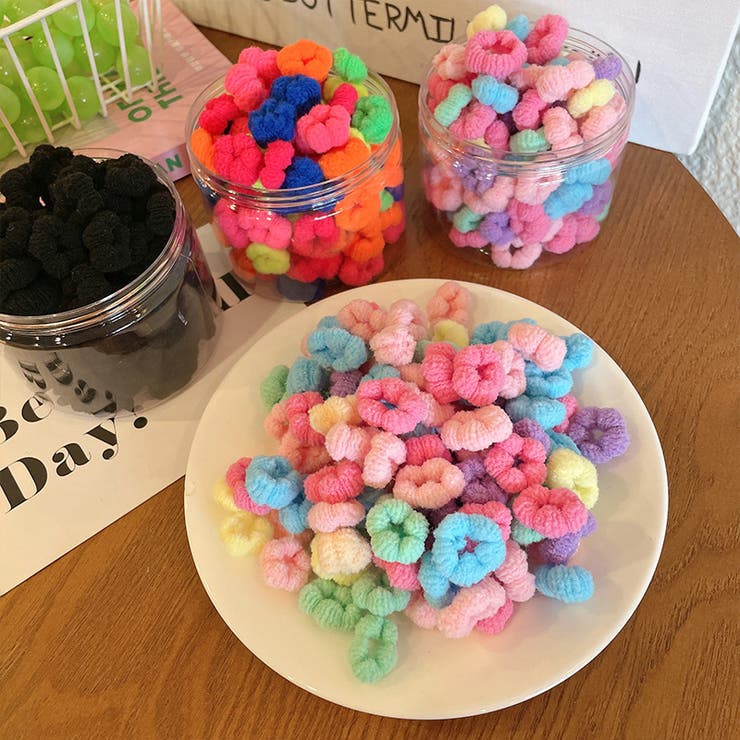 ヘアゴム リングゴム 100本セット[品番：FQ000187021]｜PlusNao