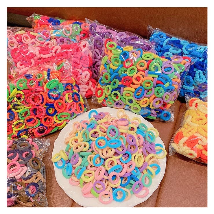 ヘアゴム 髪ゴム 100個セット[品番：FQ000217828]｜PlusNao