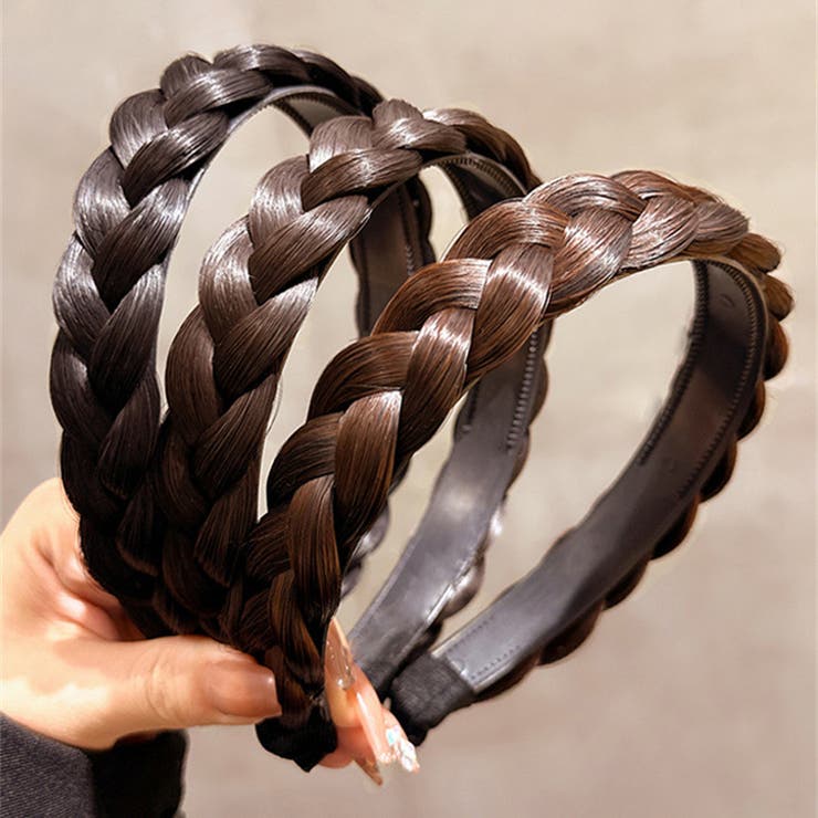 三つ編みカチューシャ ヘアアクセサリー レディース[品番
