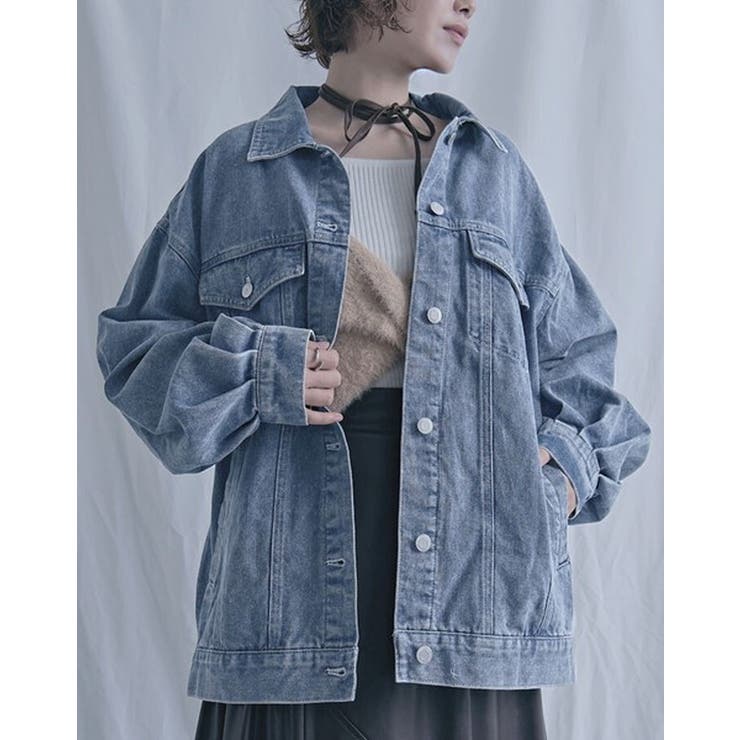 オーバーサイズデニムジャケット Gジャン レディース | PlusNao | 詳細画像2 