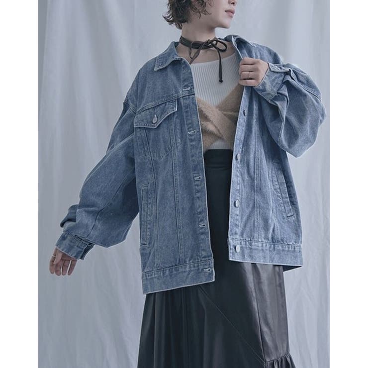 オーバーサイズデニムジャケット Gジャン レディース | PlusNao | 詳細画像3 