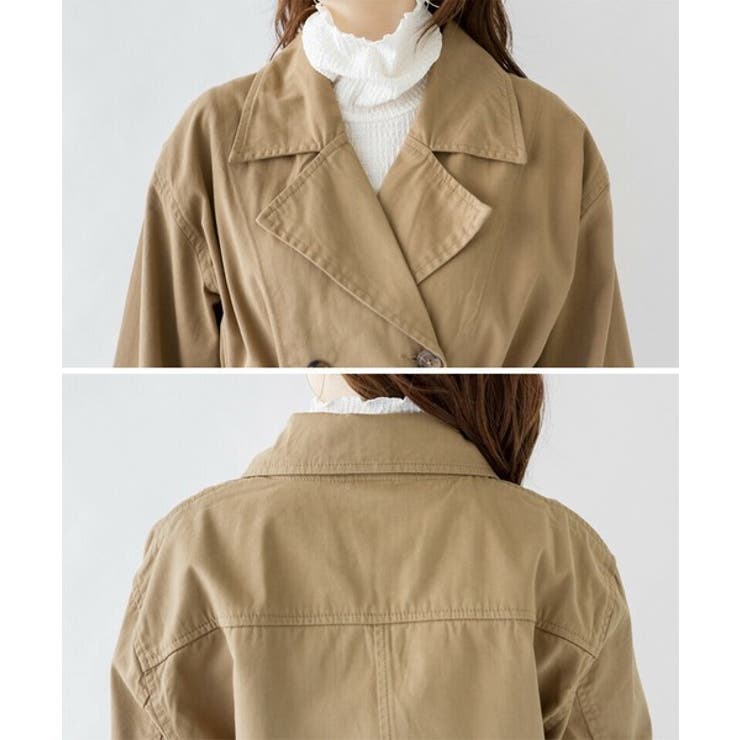 トレンチコート ツイルコート ロングコート | PlusNao | 詳細画像14 