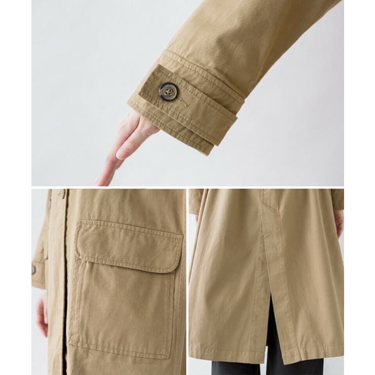 トレンチコート ツイルコート ロングコート | PlusNao | 詳細画像15 