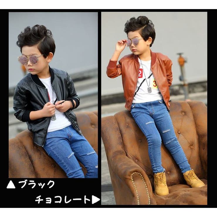 ライダースジャケット ノーカラージャケット レザー調 | PlusNao | 詳細画像7 