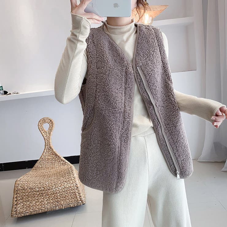 ボアベスト レディース あったか | PlusNao | 詳細画像8 