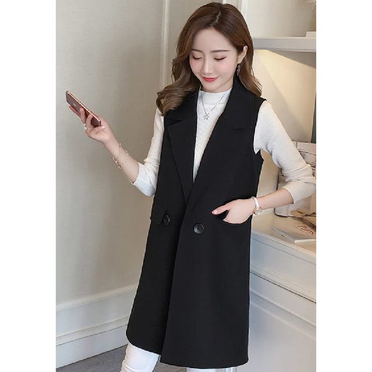 ロングベスト ジレ コート | PlusNao | 詳細画像3 