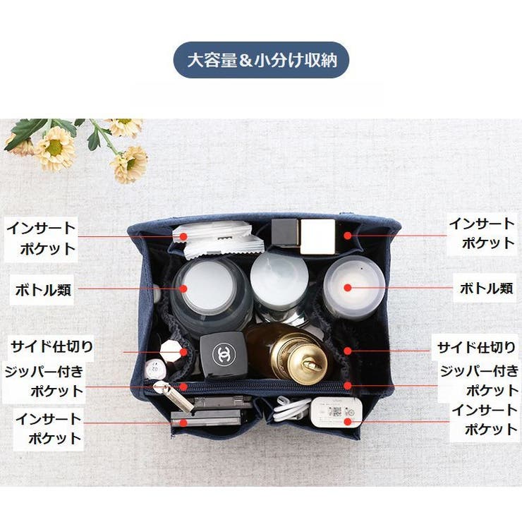 化粧ポーチ 自立 縦収納 | PlusNao | 詳細画像12 