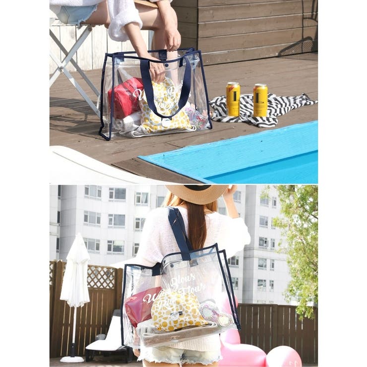 プールバッグ ビーチバッグ クリアバッグ | PlusNao | 詳細画像4 