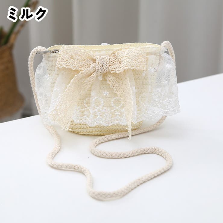 キッズポシェット【お揃いハットあり】 ストローバッグ 麦わら | PlusNao | 詳細画像12 