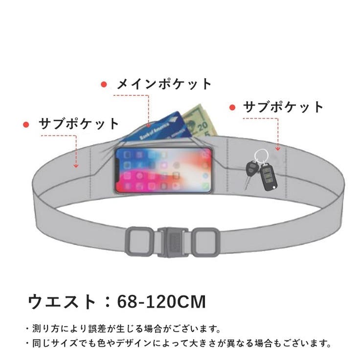 ランニングポーチ ウエストポーチ ボディバッグ | PlusNao | 詳細画像15 