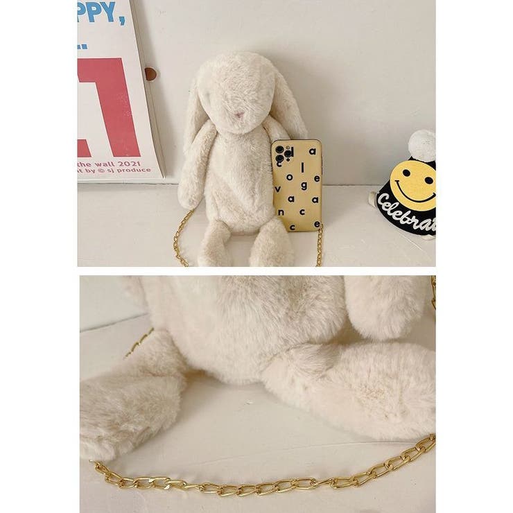 うさぎのぬいぐるみショルダーバッグ ぬいぐるみバッグ レディース