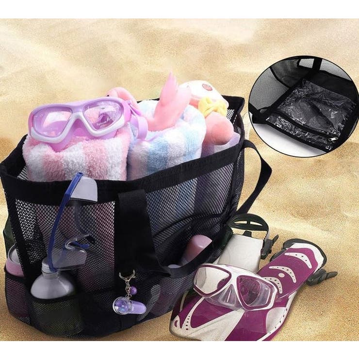 メッシュバッグ トートバッグ ビーチバッグ | PlusNao | 詳細画像7 