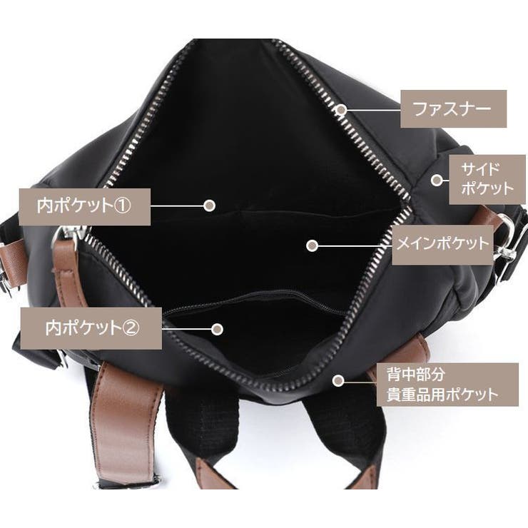 2wayバッグ リュックサック ショルダーバッグ | PlusNao | 詳細画像7 