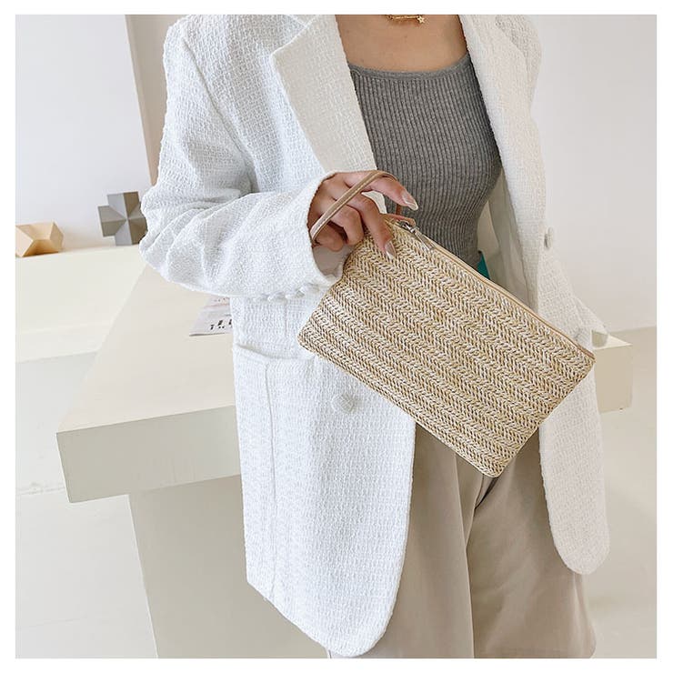 クラッチバッグ ストローバッグ レディース | PlusNao | 詳細画像10 