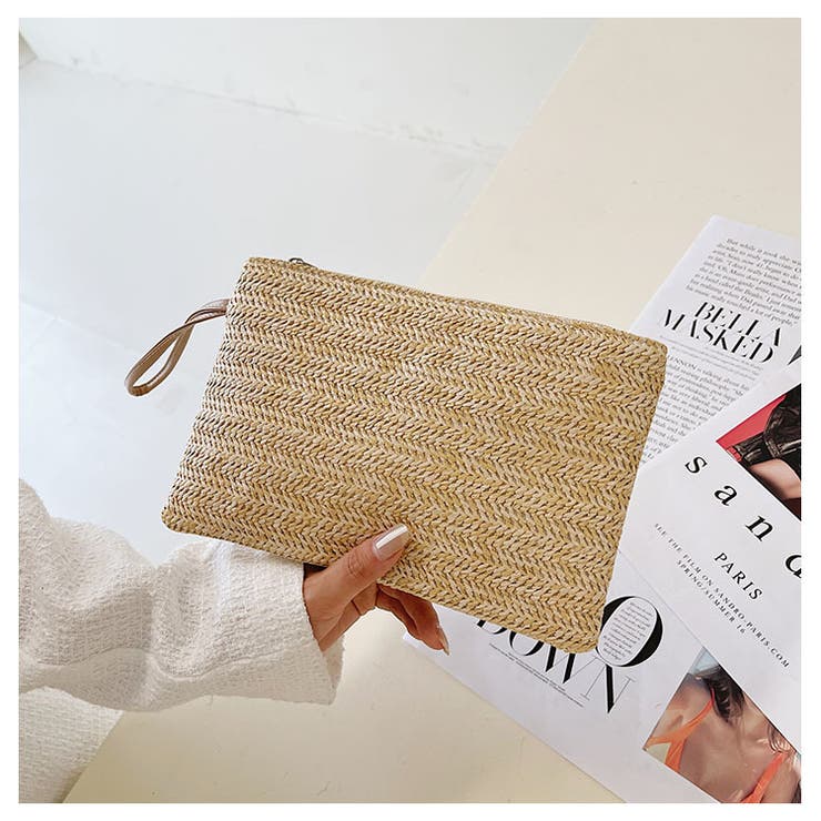 クラッチバッグ ストローバッグ レディース | PlusNao | 詳細画像15 