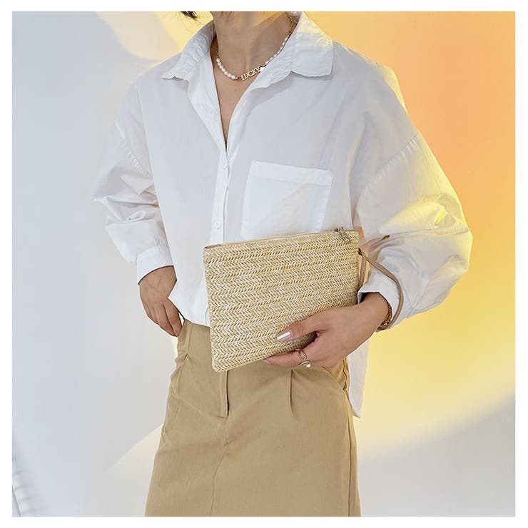 クラッチバッグ ストローバッグ レディース | PlusNao | 詳細画像2 