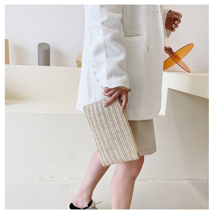 クラッチバッグ ストローバッグ レディース | PlusNao | 詳細画像5 