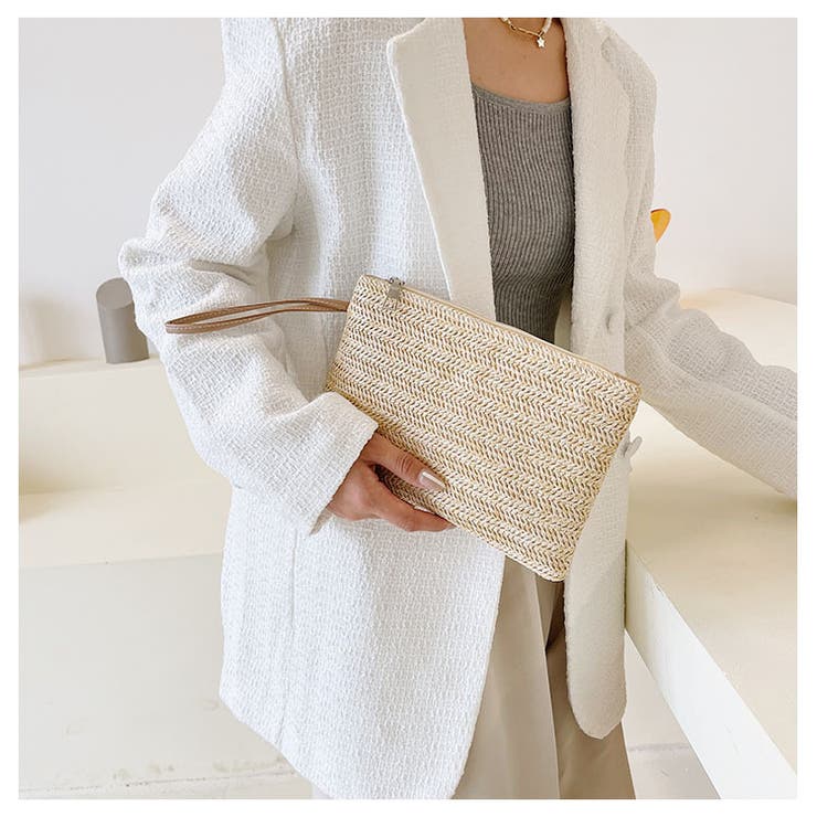 クラッチバッグ ストローバッグ レディース | PlusNao | 詳細画像6 