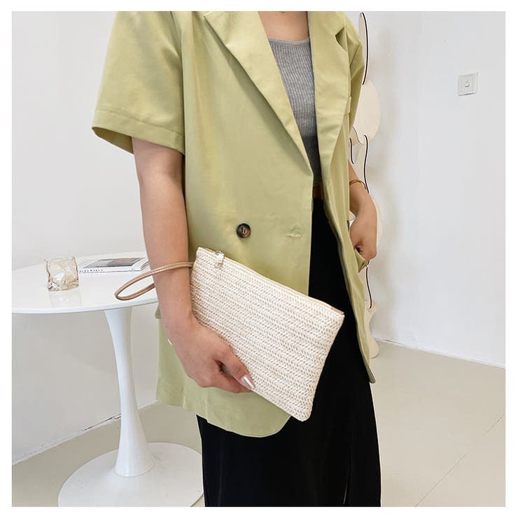 クラッチバッグ ストローバッグ レディース | PlusNao | 詳細画像9 
