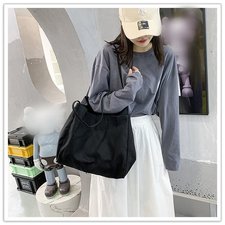 トートバッグ ショルダーバッグ キャンバス地 | PlusNao | 詳細画像7 