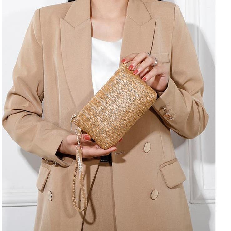 クラッチバッグ ストローバッグ レディース | PlusNao | 詳細画像2 