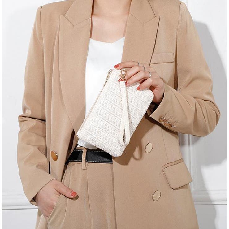 クラッチバッグ ストローバッグ レディース | PlusNao | 詳細画像4 