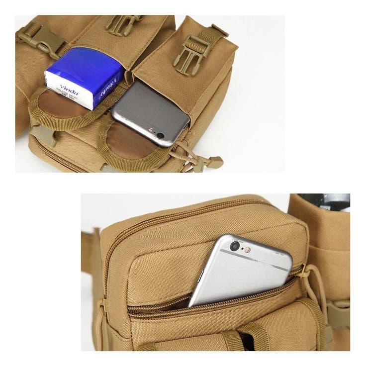 ウエストバッグ ウエストポーチ ボトルホルダー付き | PlusNao | 詳細画像8 