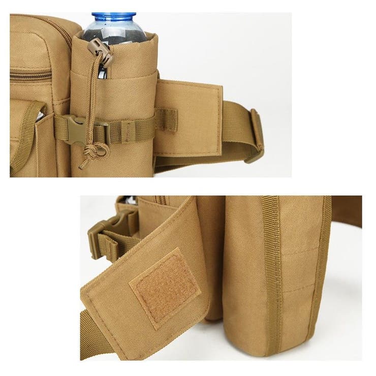 ウエストバッグ ウエストポーチ ボトルホルダー付き | PlusNao | 詳細画像9 