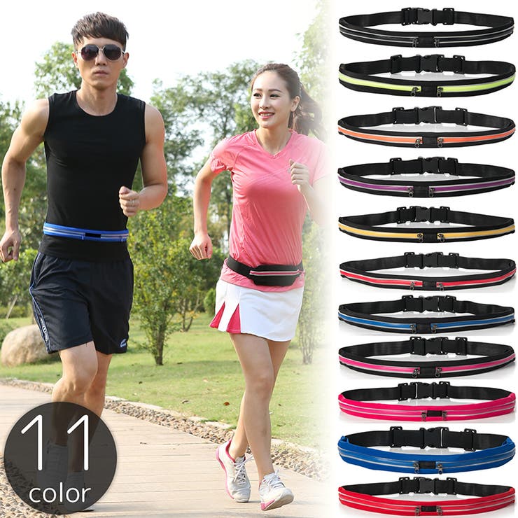 ランニングポーチ ウエストポーチ ヒップバッグ | PlusNao | 詳細画像1 