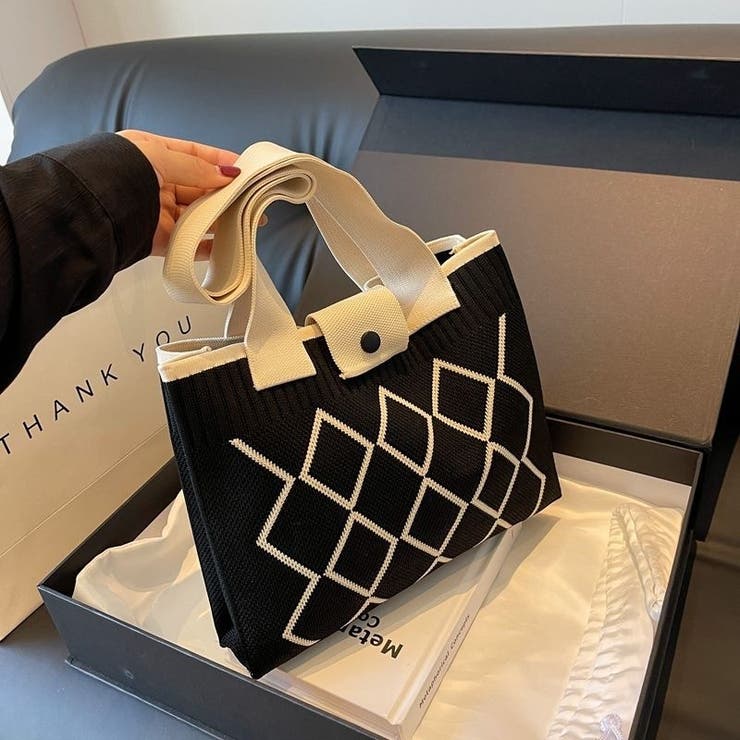 トートバッグ ニットバッグ ショルダーバッグ | PlusNao | 詳細画像2 