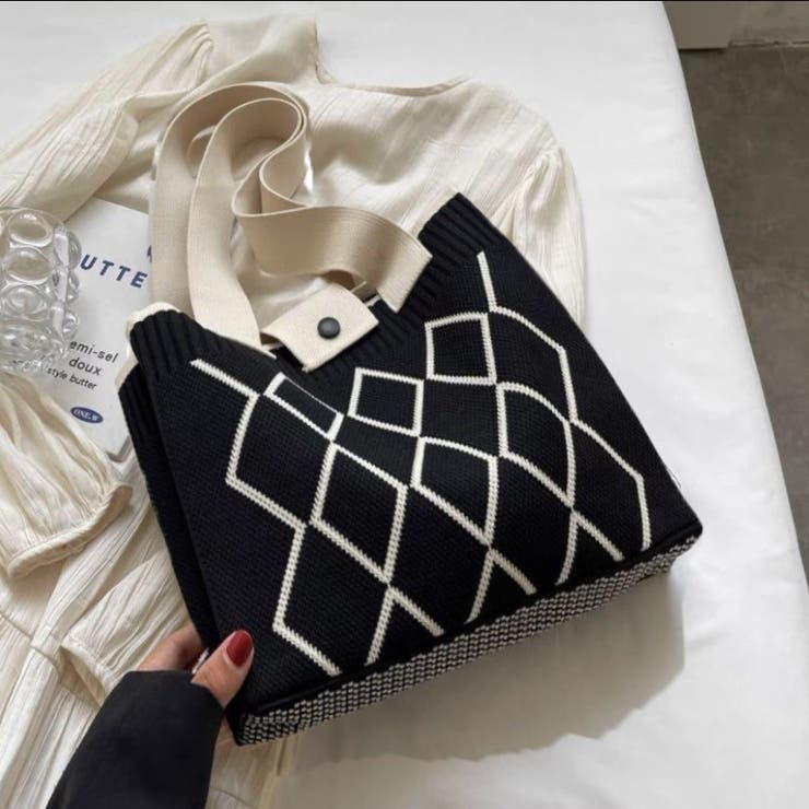 トートバッグ ニットバッグ ショルダーバッグ | PlusNao | 詳細画像3 