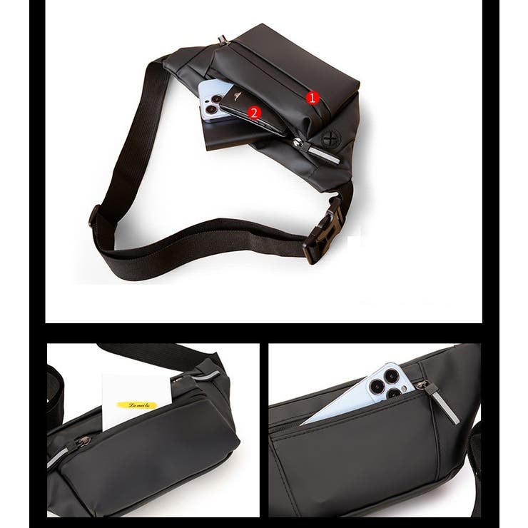 ボディバッグ ウエストバッグ ウエストポーチ | PlusNao | 詳細画像11 