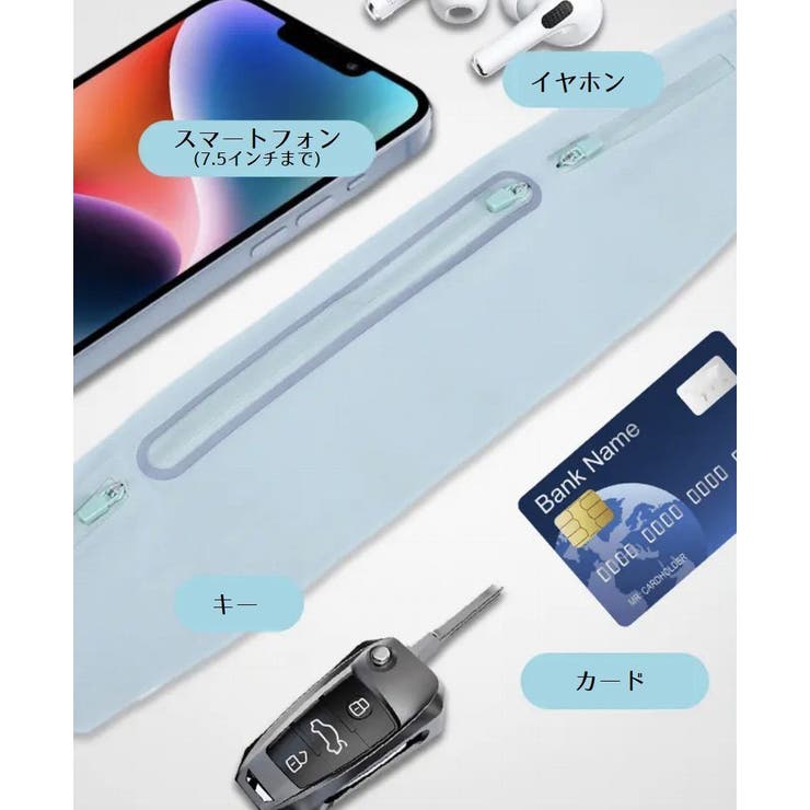 ランニングポーチ ウエストポーチ メンズ | PlusNao | 詳細画像6 