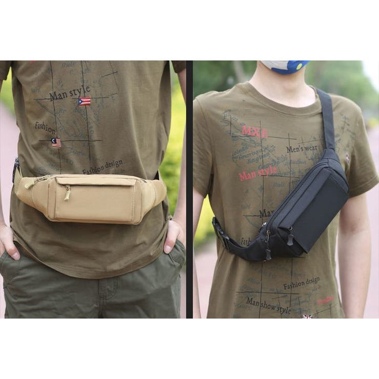 ウエストバッグ ボディバッグ ウエストポーチコンパクト | PlusNao | 詳細画像5 