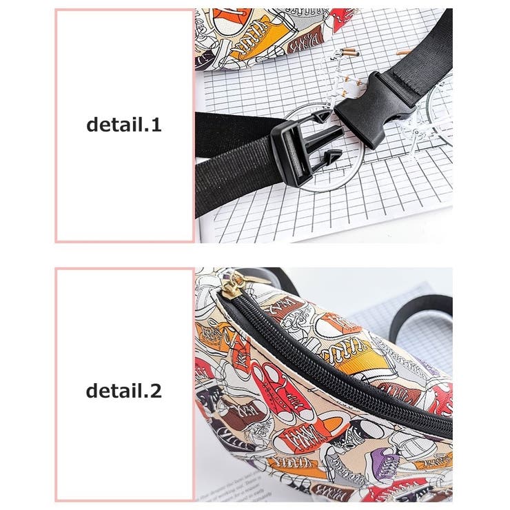 ボディバッグ ウエストバッグ ウエストポーチ | PlusNao | 詳細画像12 