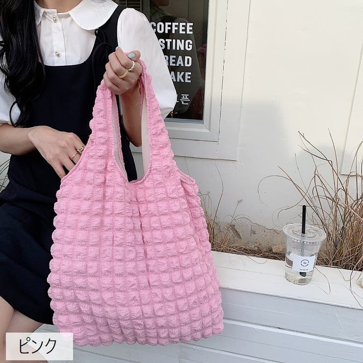 トートバッグ ポップコーンバッグ ワッフル風 | PlusNao | 詳細画像10 