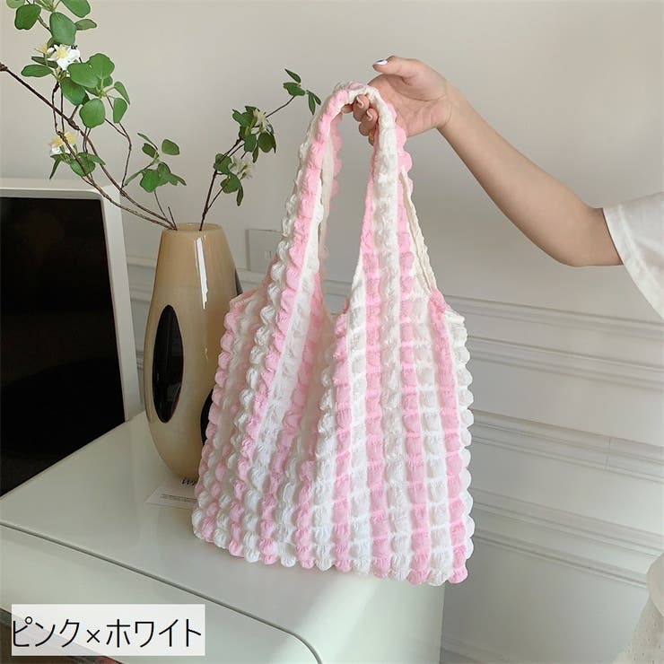 トートバッグ ポップコーンバッグ ワッフル風 | PlusNao | 詳細画像19 
