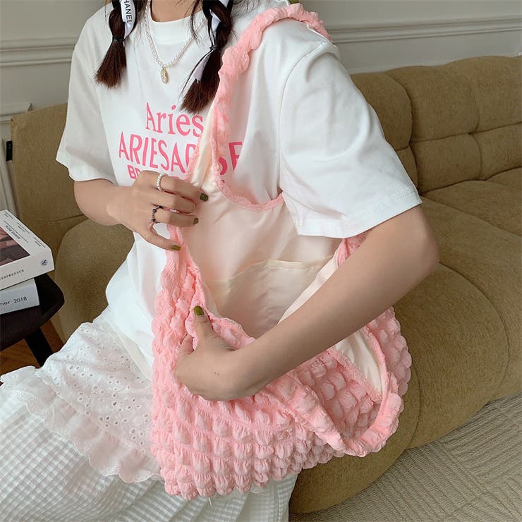 トートバッグ ポップコーンバッグ ワッフル風 | PlusNao | 詳細画像6 