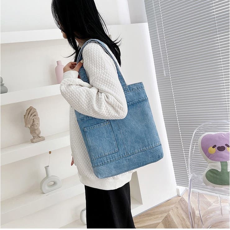 トートバッグ デニムバッグ ショルダーバッグ | PlusNao | 詳細画像6 