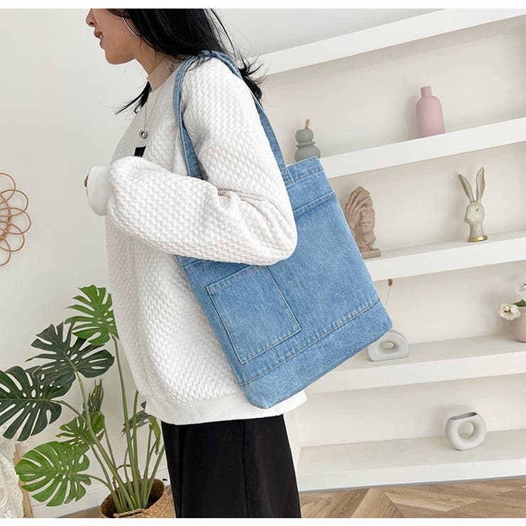 トートバッグ デニムバッグ ショルダーバッグ | PlusNao | 詳細画像8 