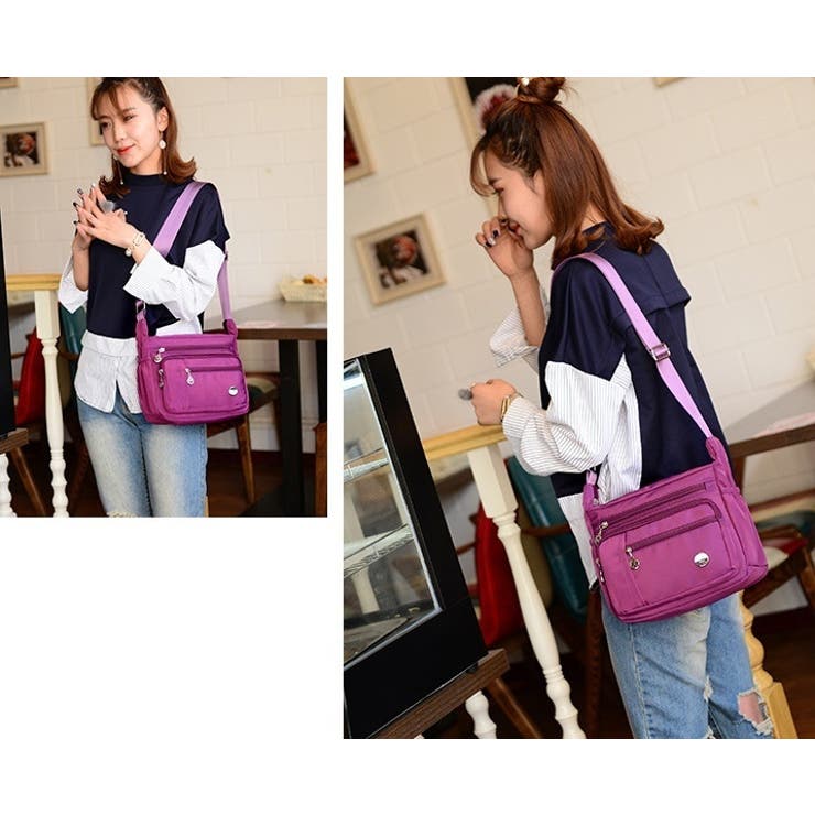 ボーイショルダーバッグ ショルダーバッグ 12ポケット レディース[品番：FQ000148011]｜PlusNao