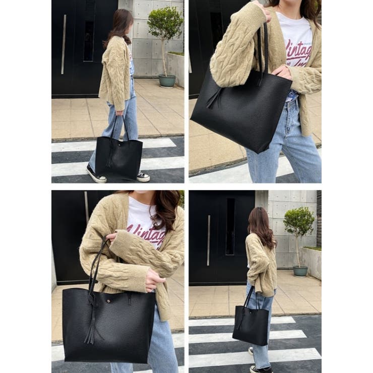 トートバッグ レディース レザー調 | PlusNao | 詳細画像10 