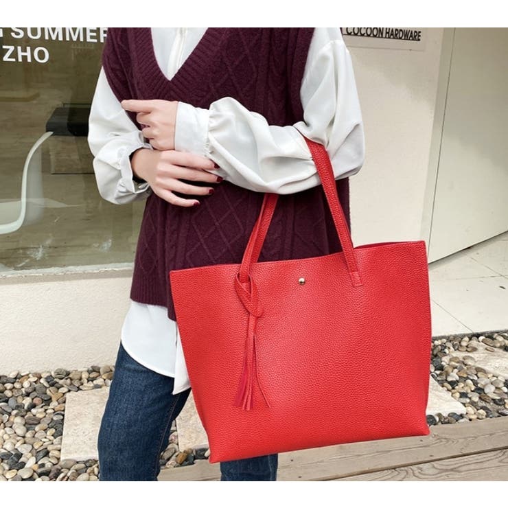 トートバッグ レディース レザー調 | PlusNao | 詳細画像3 