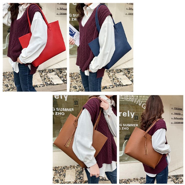 トートバッグ レディース レザー調 | PlusNao | 詳細画像4 