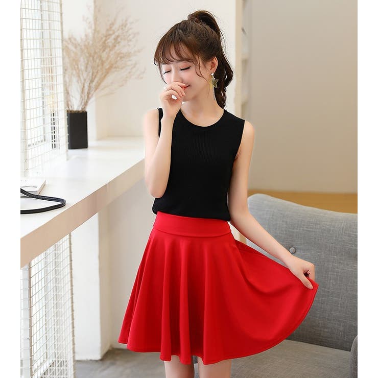 フレアスカート インナーパンツ付き スカパン | PlusNao | 詳細画像3 